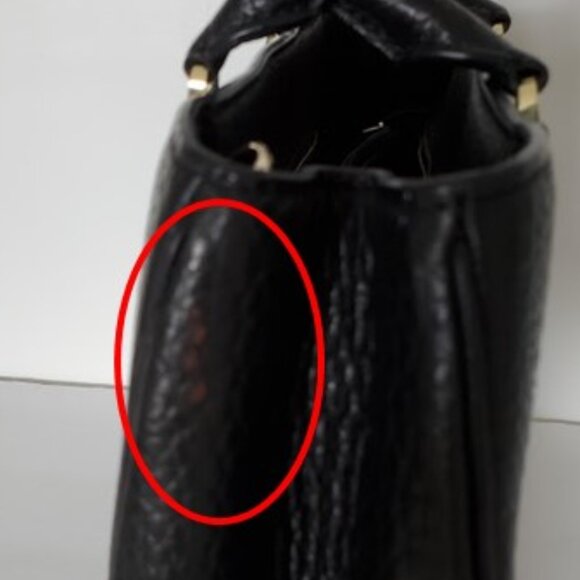 Kate Spade Leighton Black Pebbled Leather Satchel Bag Purse Handbag Old Money - Picture 5 of 13